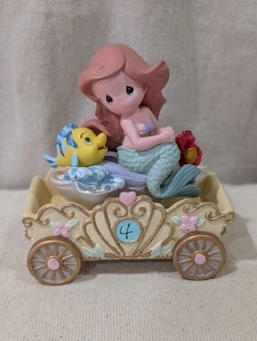 Precious Moments Disney Ariel Little Mermaid Birthday Train Figurine Age 4